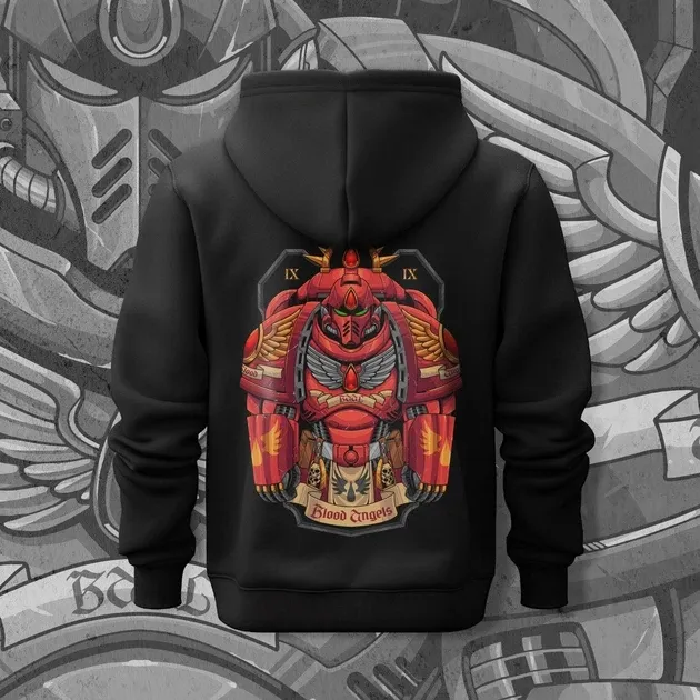 Худи мужское с принтом WarHammer 40K Blood Angels Размер 46 Anime1124 Днепр - изображение 1