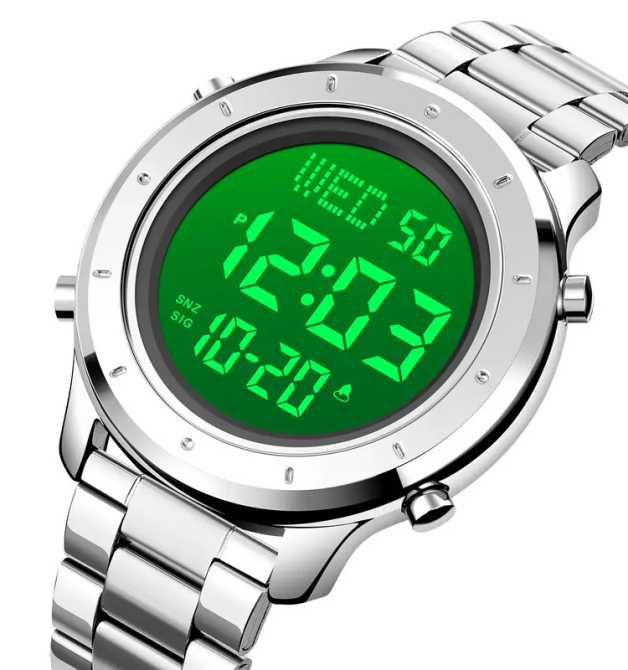 Мужские наручные электронные часы Skmei 1864 (Серебристый с браслетом) Винница - изображение 4