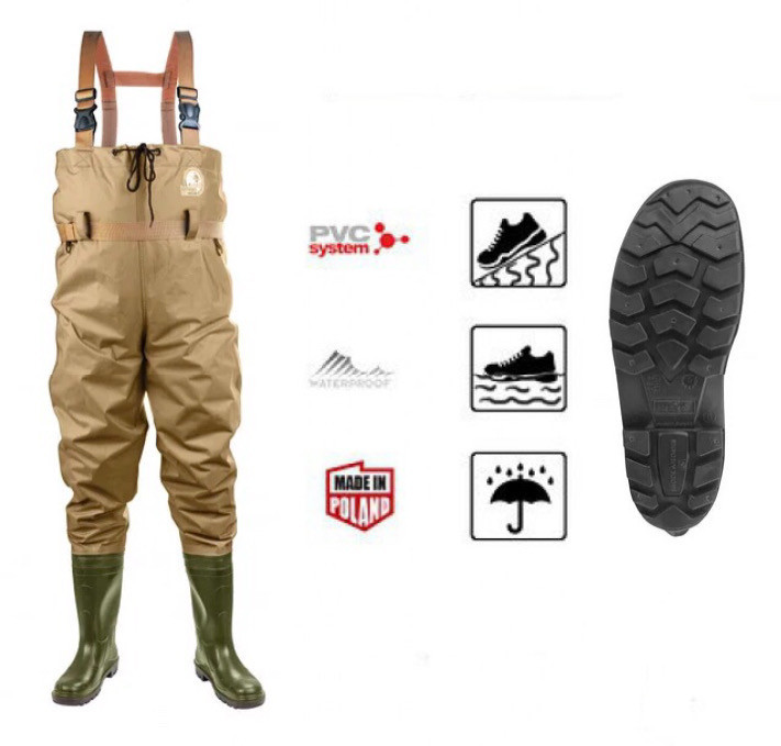 Водонепроникний Забродний комбінезон з поясом для риболовлі, полювання Lemigo PCV (996) Розмір 42 Нововолинськ - фото 1