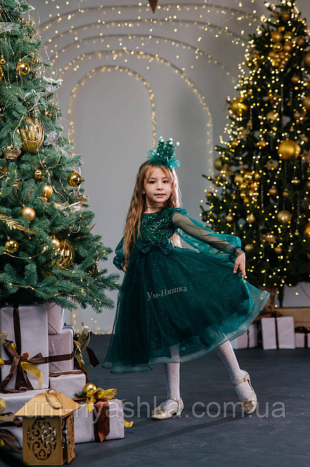 Зелене дитяче пишне плаття Ялинка Кривий Ріг - фото 5