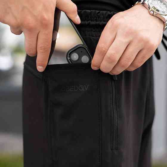 Черные мужские шорты прямого кроя Pobedov Vil'nyy Киев