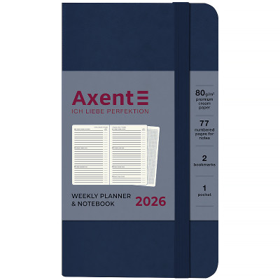Тижневик Axent датований 2026 Pocket Strong 90х150, синій (8508-26-02-A) Вінниця - фото 2