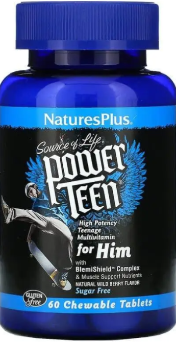 Витамины для парней Nature's Plus Power Teen For Him 60 жев таб ягоды Киев - изображение 1