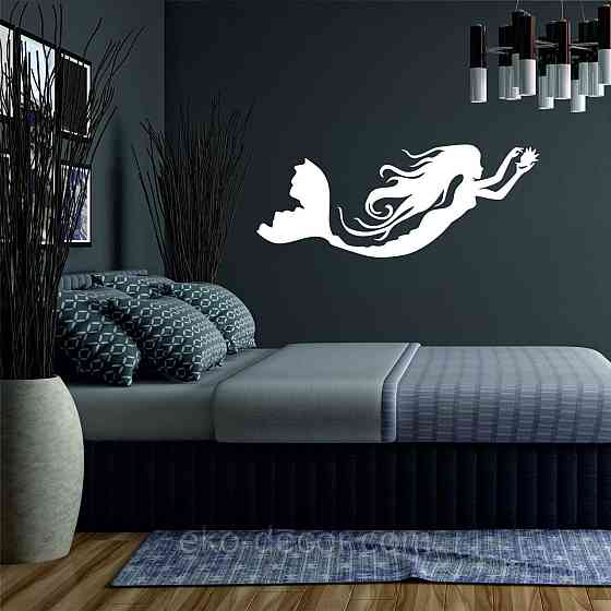 Декоративное настенное 3D Панно «Русалочка» Декор на стену с объемом 90*35 см, Белый Киев