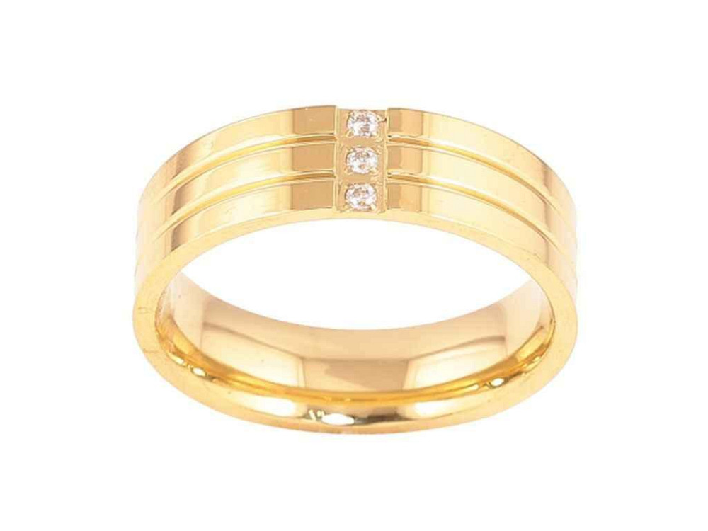 Каблучка Stainless Steel Колір 14К Візерунок з кристалами 6мм 10751 р.19 ТМ XUPING Київ - фото 1
