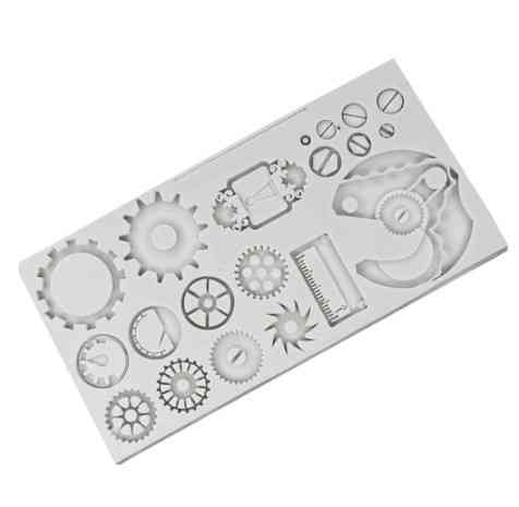 Молд силиконовый Стимпанк механизмы 115 на 60 мм серый Киев