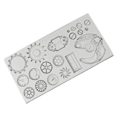Молд силиконовый Стимпанк механизмы 115 на 60 мм серый Киев - изображение 3