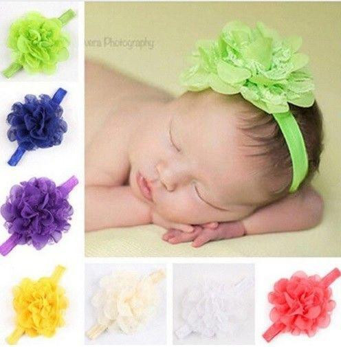 Детская синяя повязка - окружность 40-50см, размер цветка 10-11см Киев - изображение 2