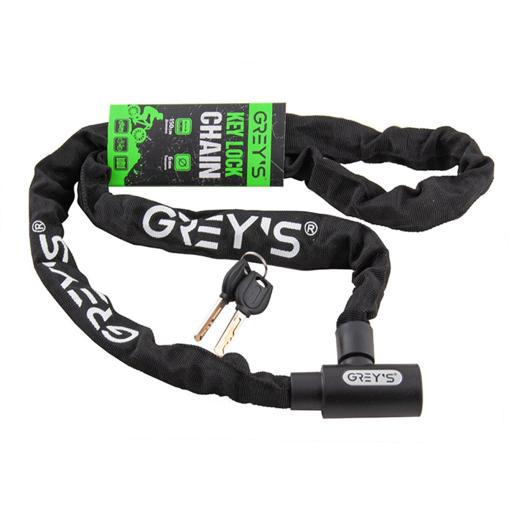 Велозамок Grey's ланцюговий ключ 6*1500мм Київ - фото 1