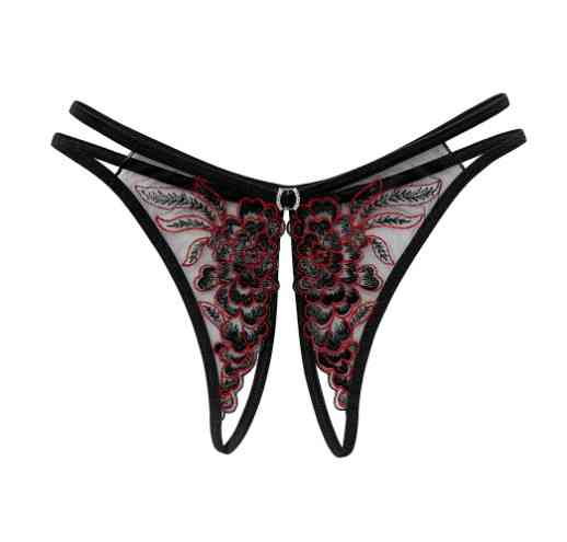 Трусики з розрізом чорні - розмір 42-44, талія до 75см Київ