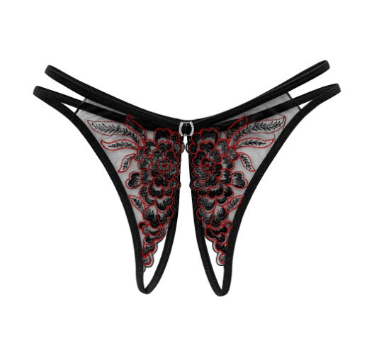 Трусики з розрізом чорні - розмір 42-44, талія до 75см Київ - фото 1