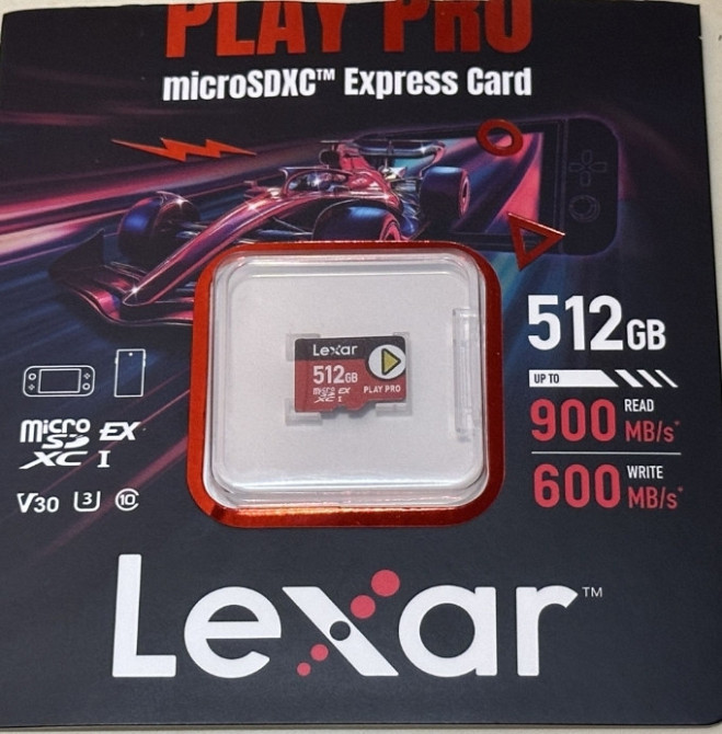 Карта памяті 512g для Nintendo Switch 2 Lexar MicroSD EXPRESS Play Pro. Київ - фото 3