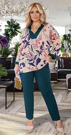 Стильний брючний костюм великого розміру (52) Київ