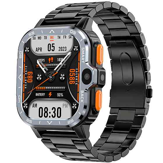 Розумний смарт-годинник Smart Nova Sim Steel Black (2 ремінці) Київ