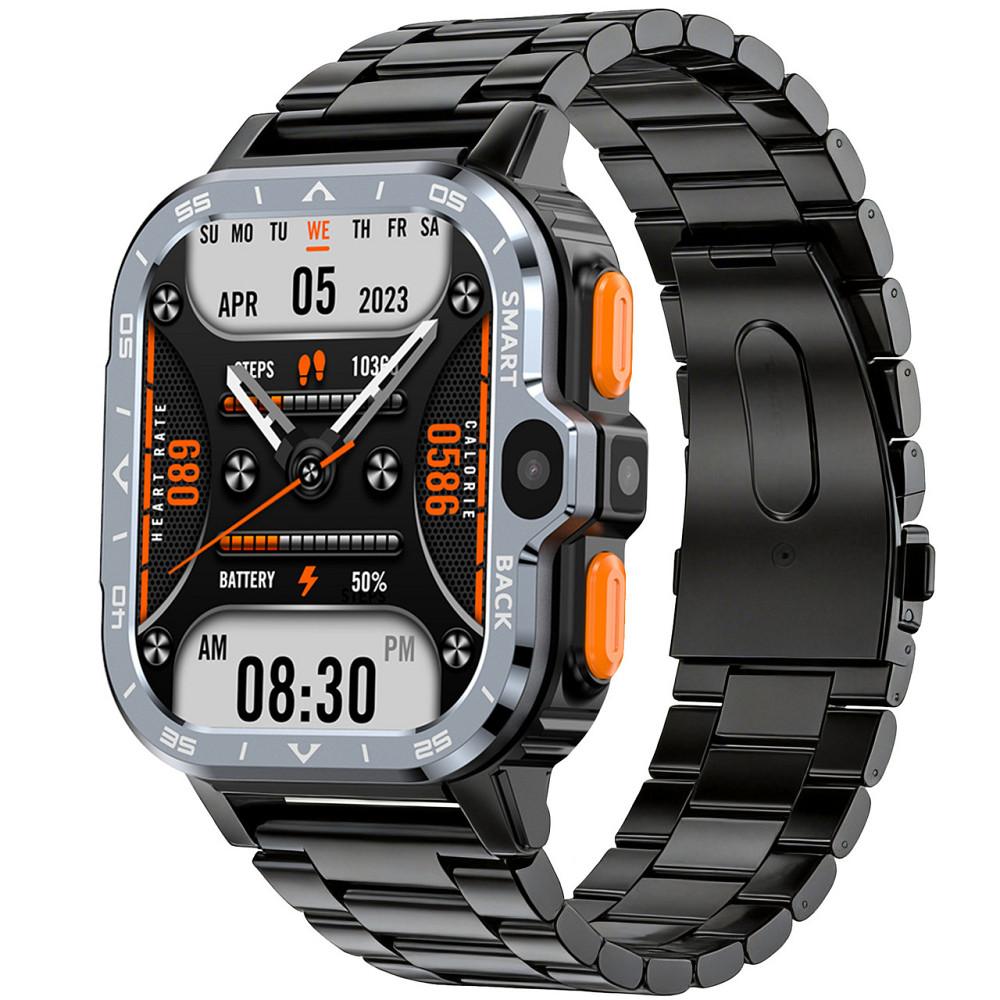 Розумний смарт-годинник Smart Nova Sim Steel Black (2 ремінці) Київ - фото 1