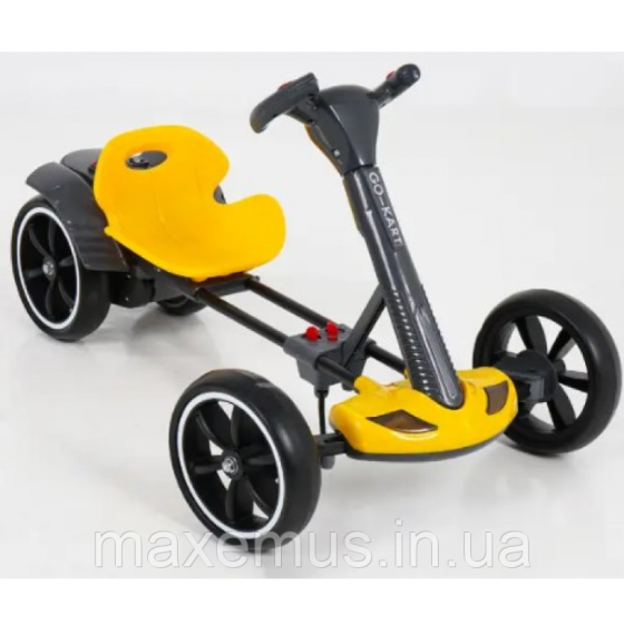 Детский электрокарт с пультом управления мягкими колесами Spoko SP V 1 7 6V 4,5А электрокарт аккумуляторный желтый Мостиська