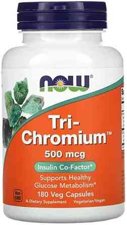 Хром Now Foods Tri-Chromium 500 мкг 180 вегетаріанських капсул Київ