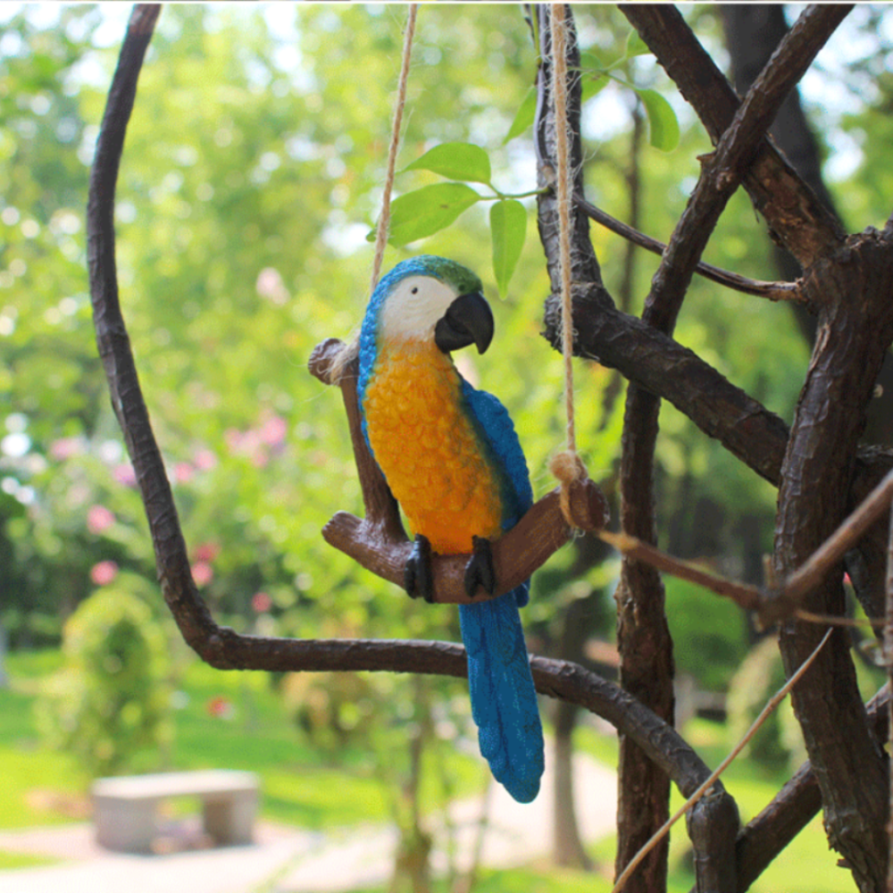 Попугай Ара фигурка 11.6 х 6.5 Желто-голубой для мини-сада, террасы, микроландшафта Одесса - изображение 5