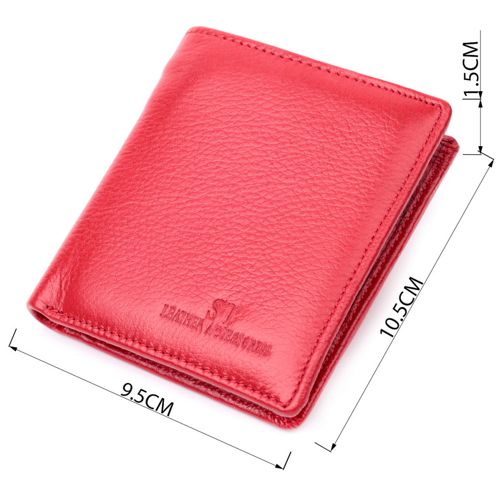 Яркий женский кошелек из натуральной кожи Красный (ST Leather) Киев - изображение 7