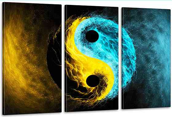 Модульна картина у вітальню/ спальню Інь-Янь ART-110_3A 70х130 см Київ