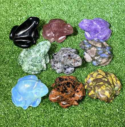 Фигурка «Лягушка» из фруктовой яшмы — мини статуэтка 3.9×3.3 см Киев