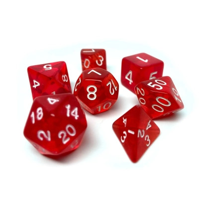 Набор кубиков для настольных игр Games 7 Days Transparent 7 Dice Set - Red (g7dtran02) Винница - изображение 3