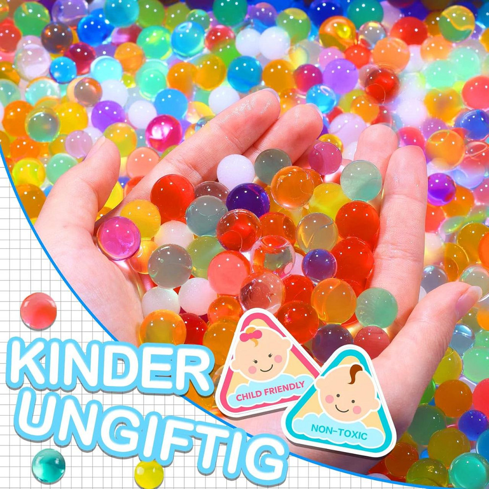 Гидрогелевые шарики Орбизы TULADUO, набор 4 в 1, 270 г, 50000 шт., 2-3.5 мм, разноцветные, с резиновыми шарик Киев - изображение 5