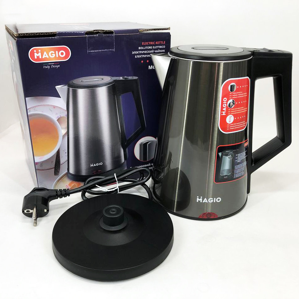 Чайник електричний для дому MAGIO MG-987, Електричний чайник з автовідключенням, Електрочайник сталь FS-33 Івано-Франківськ - фото 2
