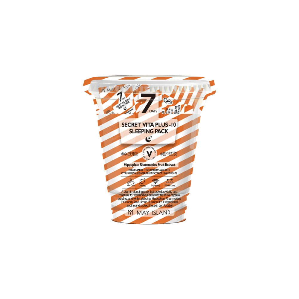 Набір Нічна вітамінна маска-крем 7 days Secret Vita Plus 10 Sleeping Pack May Island 5 мл х12 Київ - фото 1