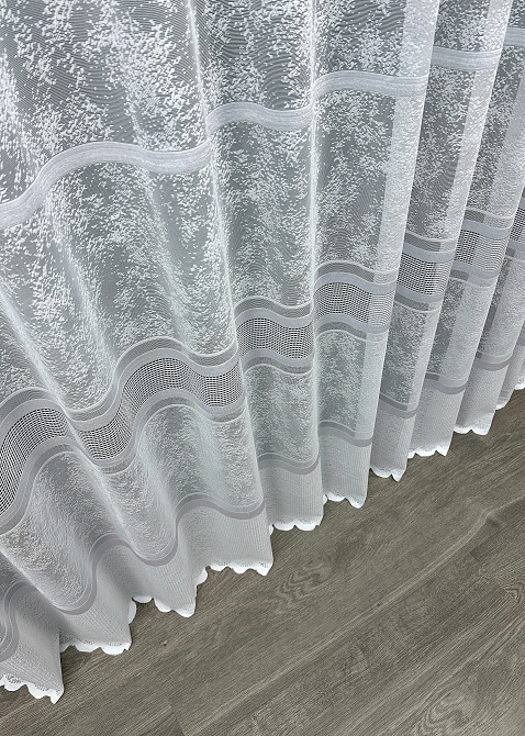 Тюль VR-Textil 1552т Cale Жакард мармур Білий 300х270 см (42-0466) Київ - фото 8