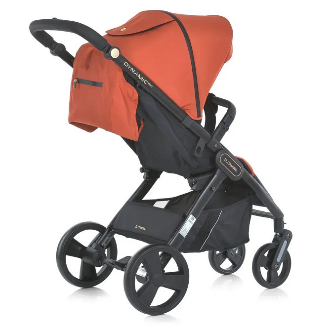 Коляска дитяча EL CAMINO DYNAMIC PRO Redwood прогулянкова з чохлом та дощовиком Помаранчева (ME 1053-3) Чернігів - фото 7