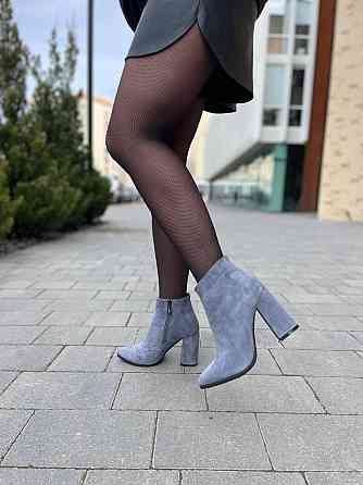 Nivelle Черевики жіночі NIVELLE сірі натуральна замша каблук 9.5см 36-39 (3024) Коломия