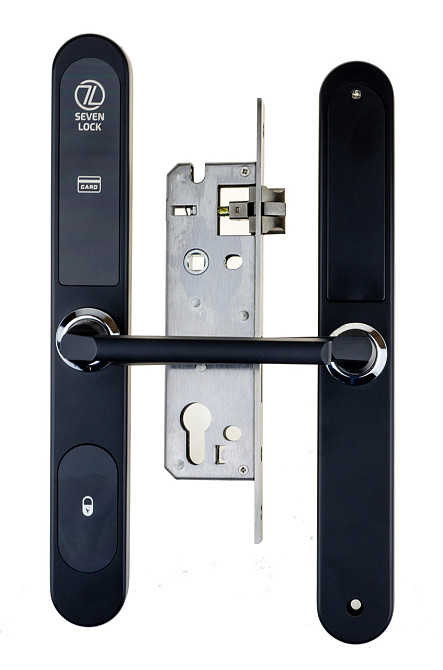 Электронный RFID замок для офисов SEVEN LOCK SL-7737S black ID EM Киев - изображение 2