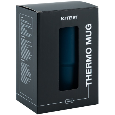 Термокружка Kite з ручкою 600 мл смарагдова (K24-1207-2) Вінниця - фото 8