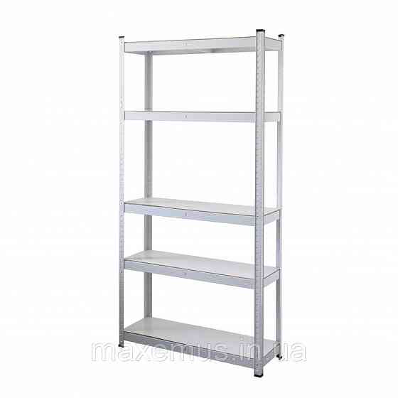 Металлический стеллаж для склада гаража и дома 180х90х40 прочный стеллаж с полками  разборной белый Мостиська