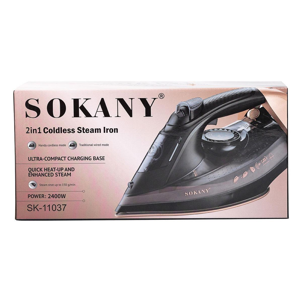 Беспроводной паровой утюг с автоотключением Sokany 2400 Вт Киев - изображение 6