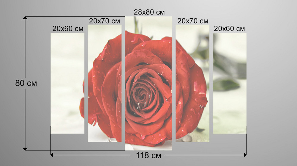Модульна картина Троянда Art-27_5 Київ - фото 3
