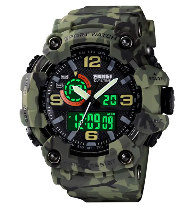 Мужские наручные часы Skmei 1520 Камуфляж Винница - изображение 4