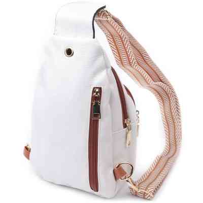 Сумка Vintage Жіноча через плече з отвором для навушників із екошкіри Біла (22785) Вінниця