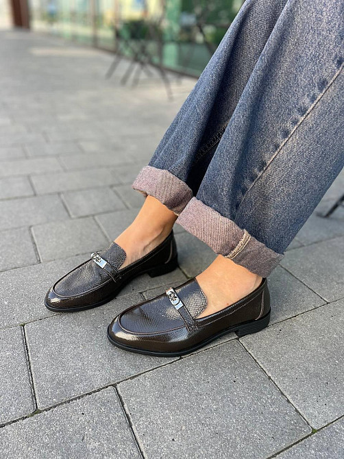 VIFEST Туфлі жіночі VIFEST 255 коричневі (весна-осінь, шкіра (анаконда) натуральна) (5912) Коломия - фото 3