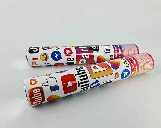 Хлопушка пневматическая Социальные сети, 30 см 4830-19 (1 пачка) Харьков