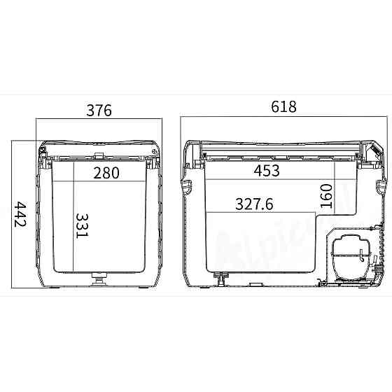 Компрессорный автохолодильник Alpicool NL40 (35 литров, LG Compressor). До -20℃, (12, 24, 220 вольт) Киев