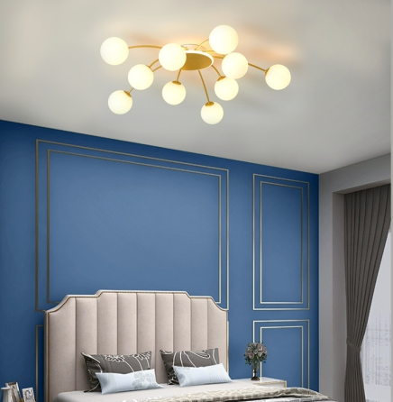 Світлодіодна люстра Орбіта 8618 (Золота) на 10+1 плафонів Київ