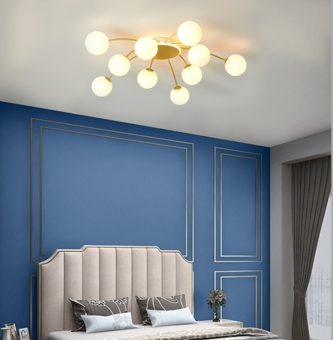 Світлодіодна люстра Орбіта 8618 (Золота) на 10+1 плафонів Київ - фото 1