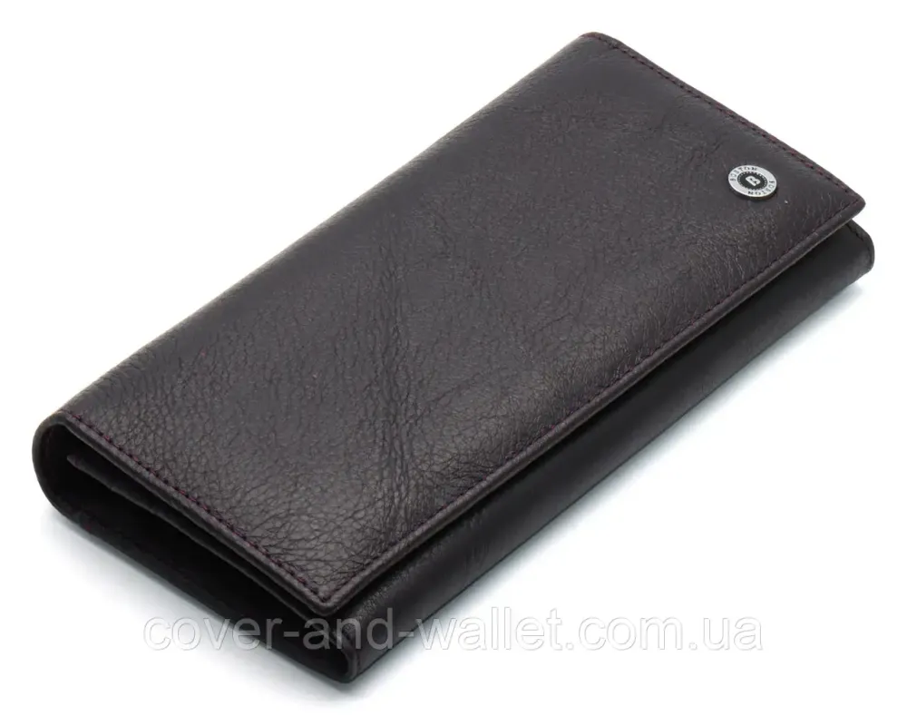 Женский кожаный кошелек на много карточек фиолетого цвета Boston B233 Киев - изображение 4