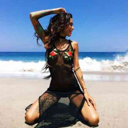 Пляжна накидка сітка довга чорний Київ