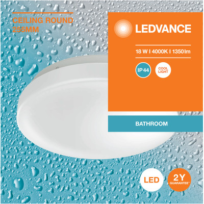 Светильник LEDVANCE CEILING ROUND 255 18W 840 IP44 (4099854105852) Винница - изображение 5