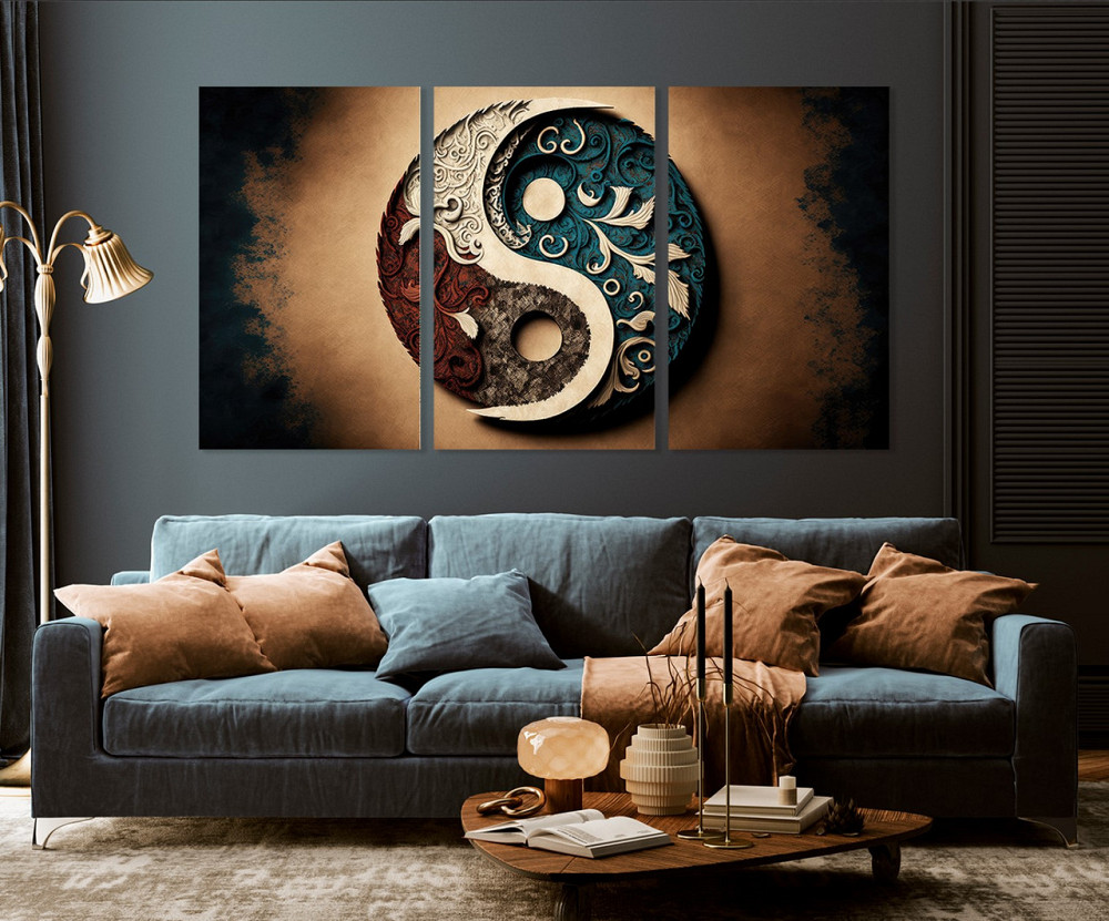 Модульна картина у вітальню/ спальню Інь-Янь ART-153_3A 100х150 см Київ - фото 3