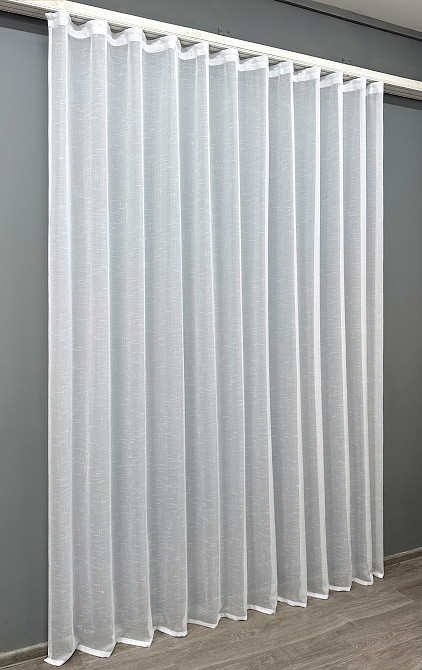 Тюль VR-Textil 115т Лен однотонный Белый 350х250 см (43-166) Киев - изображение 11