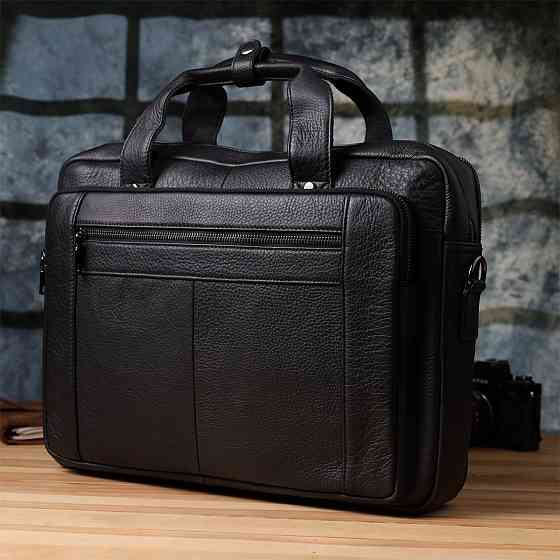 Портфель для мужчин из натуральной кожи Vintage 23042 Черный Киев